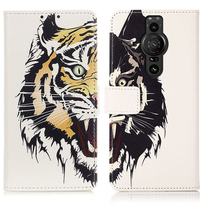 Lederhüllen Für Sony Xperia Pro-i Wilder Tiger