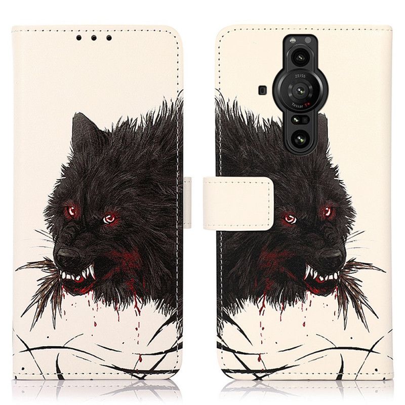 Lederhüllen Sony Xperia Pro-i Hungriger Wolf