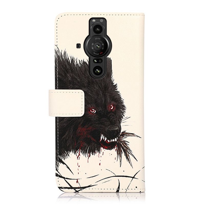 Lederhüllen Sony Xperia Pro-i Hungriger Wolf