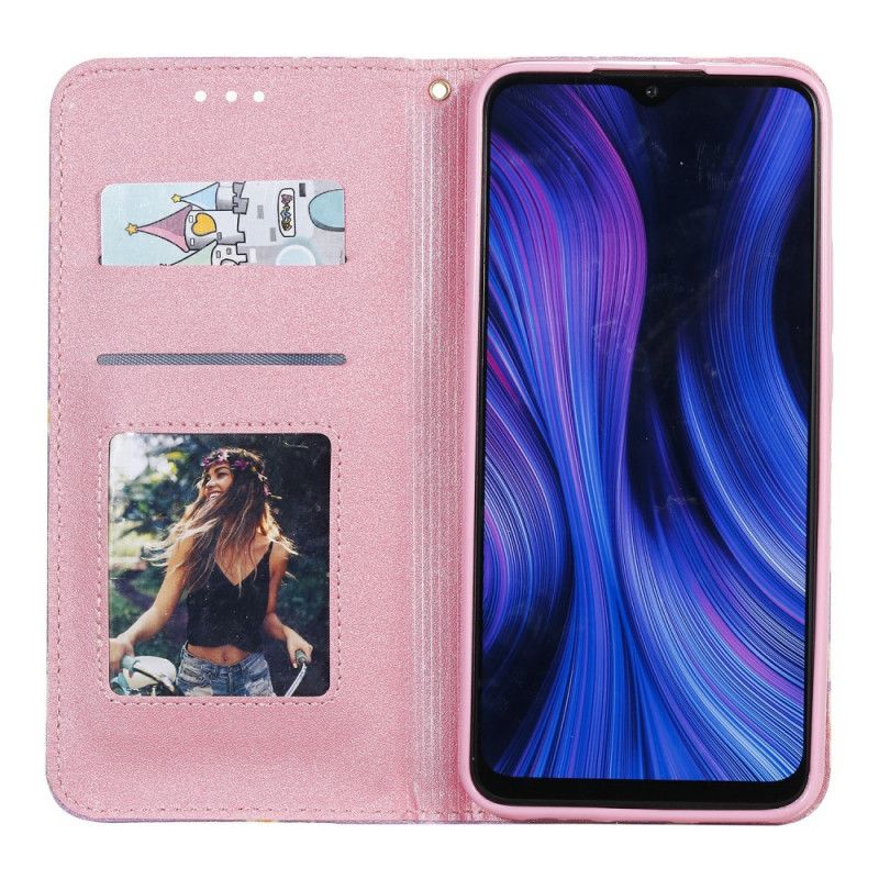 Flip Case Xiaomi Redmi 9 Pink Gänseblümchen