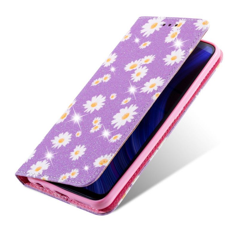 Flip Case Xiaomi Redmi 9 Pink Gänseblümchen