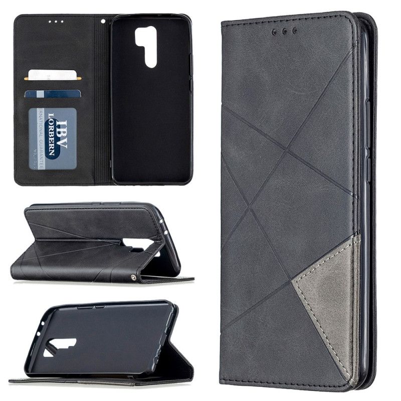 Flip Case Xiaomi Redmi 9 Schwarz Künstlerstil