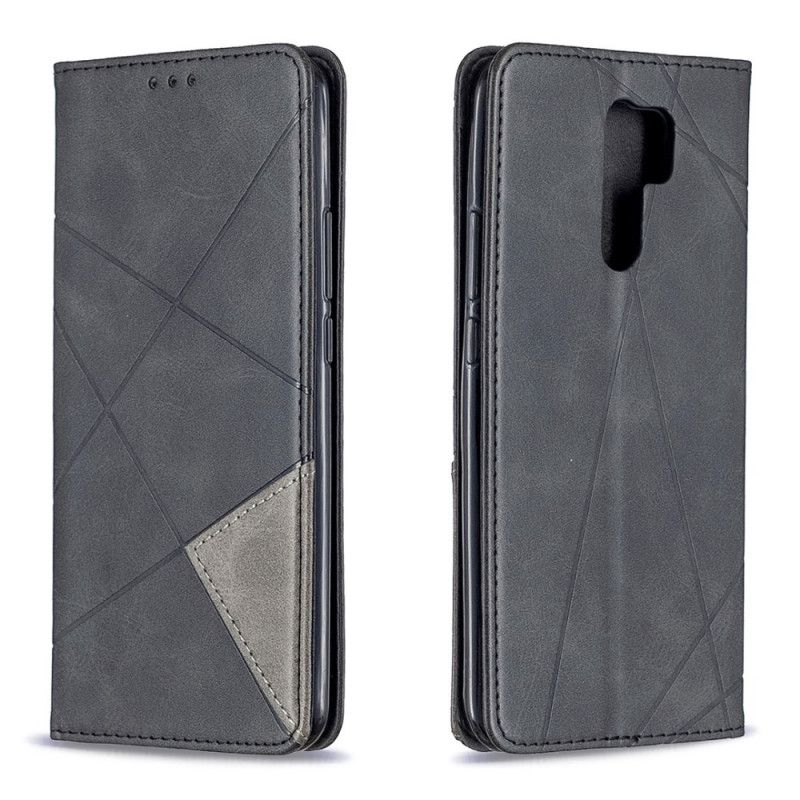 Flip Case Xiaomi Redmi 9 Schwarz Künstlerstil