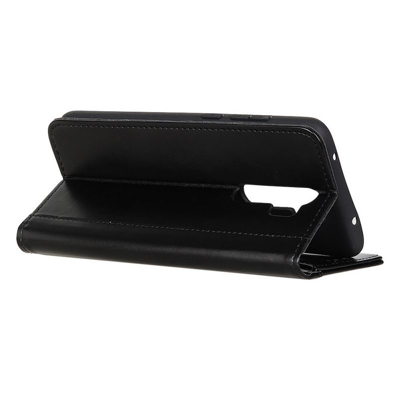 Flip Case Xiaomi Redmi 9 Schwarz Version 2 Geteiltes Litschileder