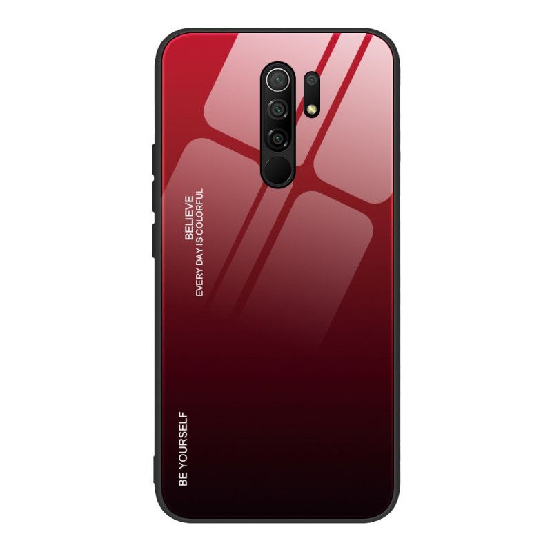 Hülle Xiaomi Redmi 9 Rot Sei Du Selbst Gehärtetes Glas