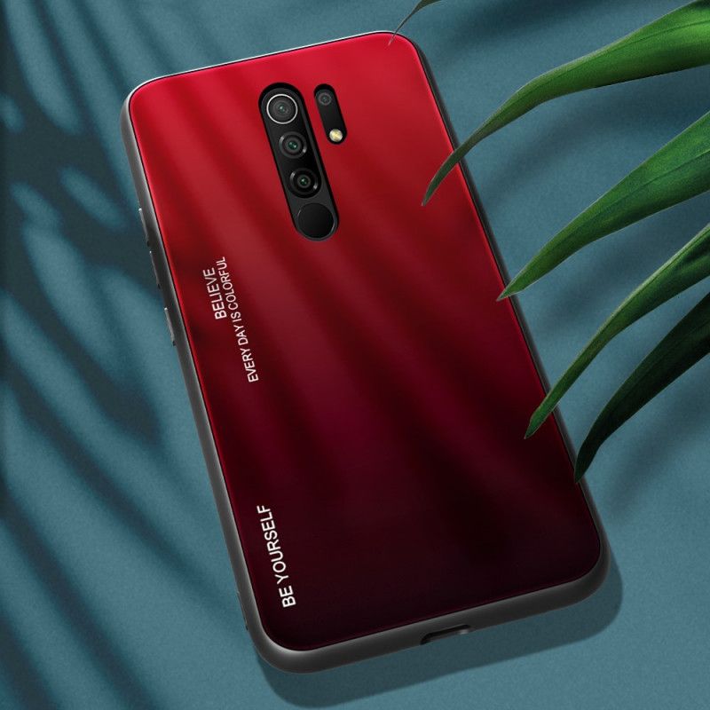 Hülle Xiaomi Redmi 9 Rot Sei Du Selbst Gehärtetes Glas