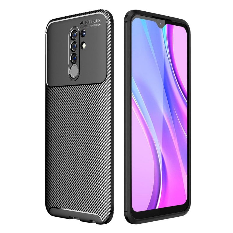 Hülle Xiaomi Redmi 9 Schwarz Flexible Kohlefaser