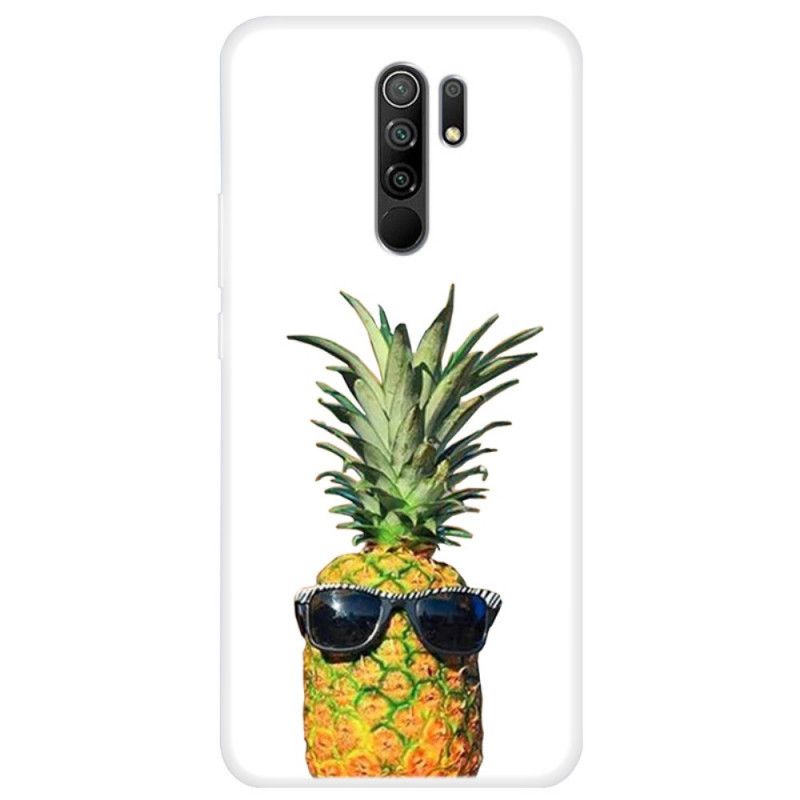 Hülle Xiaomi Redmi 9 Transparente Ananas Mit Gläsern