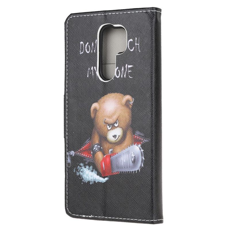 Lederhüllen Für Xiaomi Redmi 9 Gefährlicher Bär