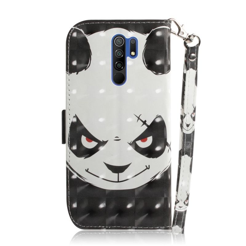 Lederhüllen Für Xiaomi Redmi 9 Wütender Panda Mit Tanga