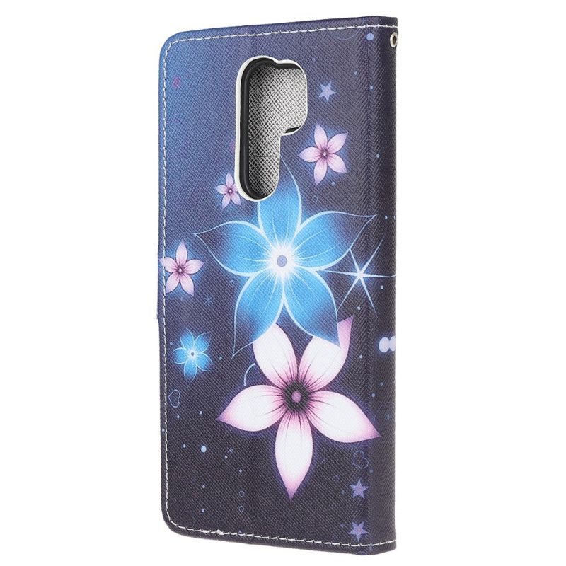 Lederhüllen Xiaomi Redmi 9 Mondblumen Mit Tanga