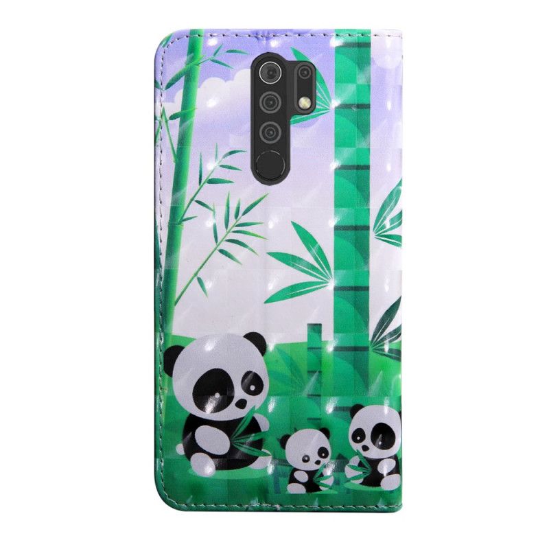 Lederhüllen Xiaomi Redmi 9 Panda-Familie