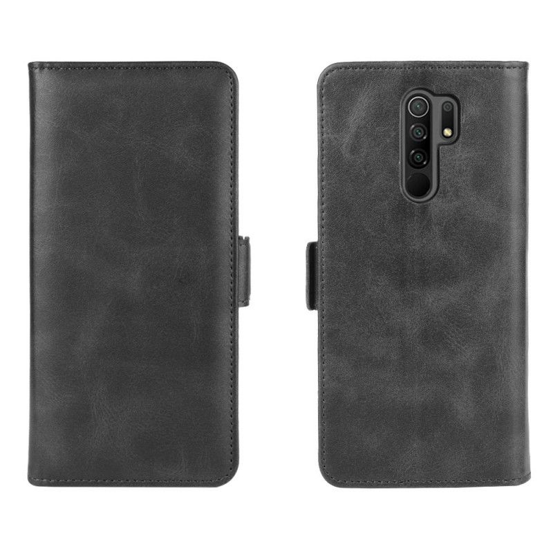 Lederhüllen Xiaomi Redmi 9 Schwarz Handyhülle Doppelklappe