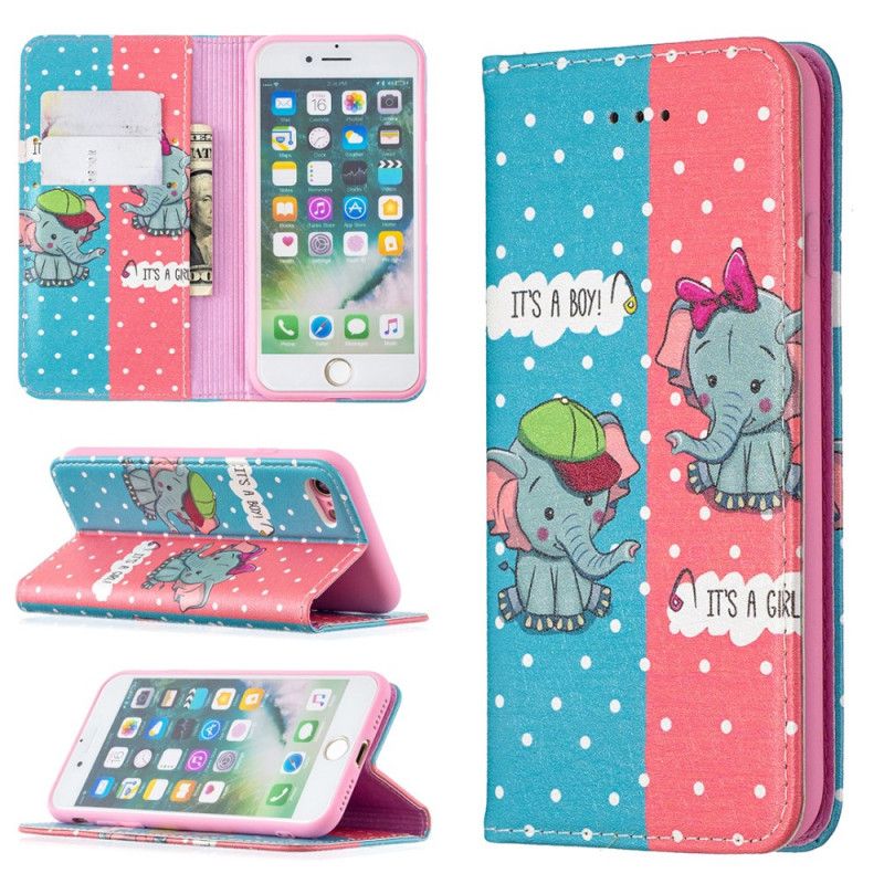 Flip Case iPhone 7 / 8 / SE 2 Elefantenbaby