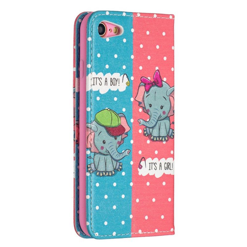 Flip Case iPhone 7 / 8 / SE 2 Elefantenbaby