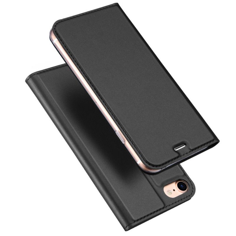 Flip Case iPhone 7 / 8 / SE 2 Schwarz Haut Pro Serie Dux Ducis
