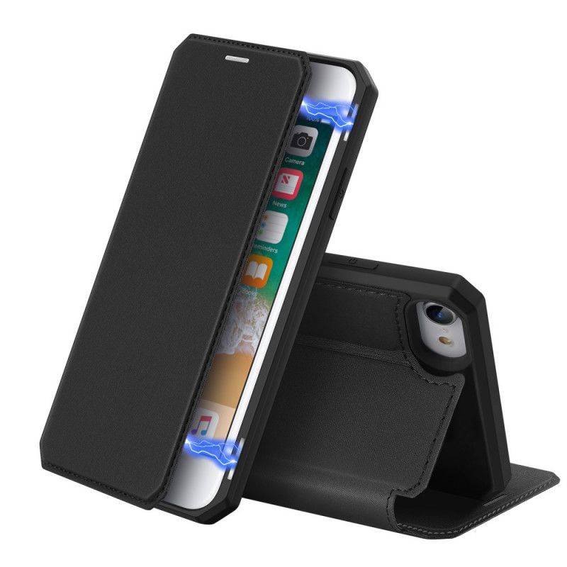 Flip Case iPhone 7 / 8 / SE 2 Schwarz Haut X Serie Dux Ducis