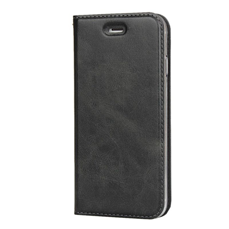 Flip Case iPhone 7 / 8 / SE 2 Schwarz Kunstleder Mit Riemen