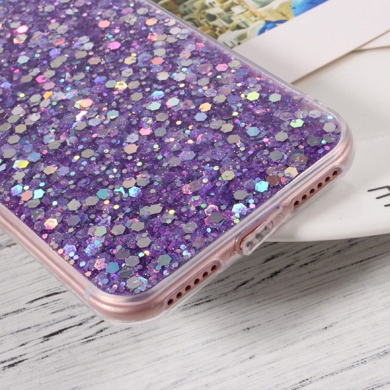 Hülle Für iPhone 7 / 8 / SE 2 Magenta Premium Glitter