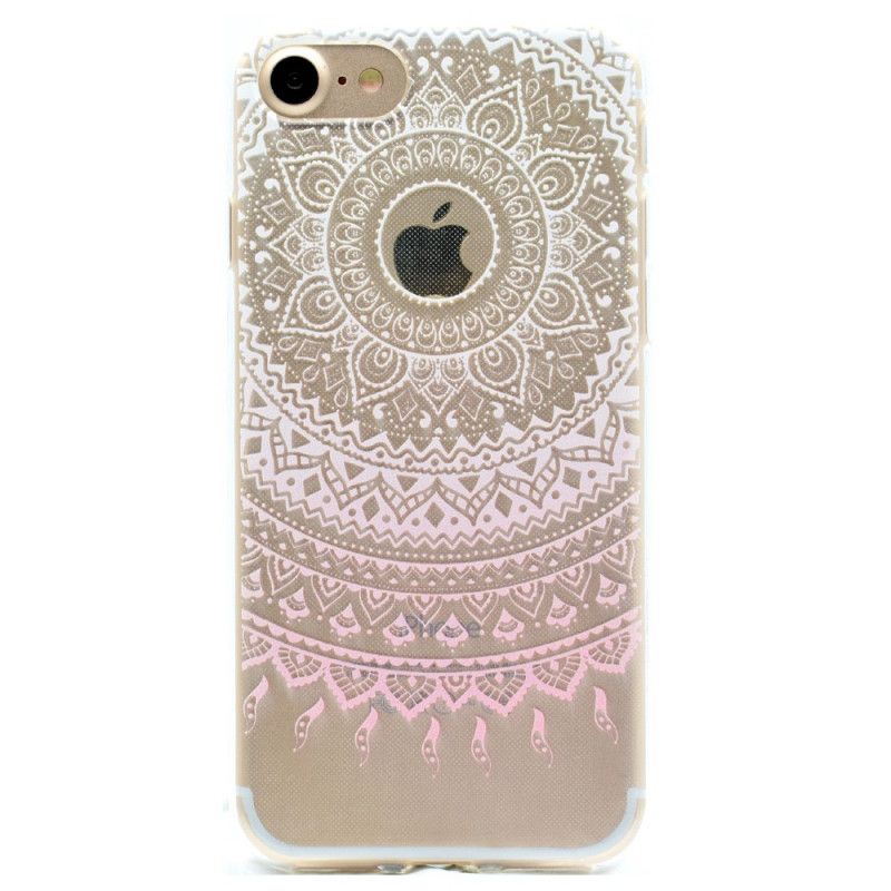 Hülle Für iPhone 7 / 8 / SE 2 Pink Transparentes Buntes Mandala