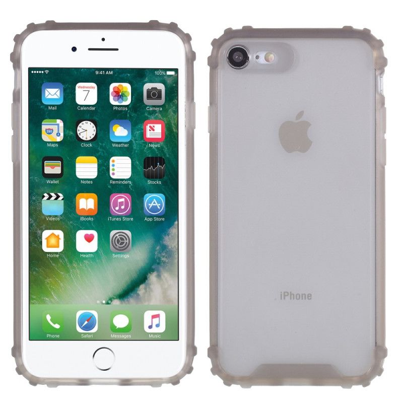 Hülle iPhone 7 / 8 / SE 2 Grau Handyhülle Silikonverstärkte Ecken