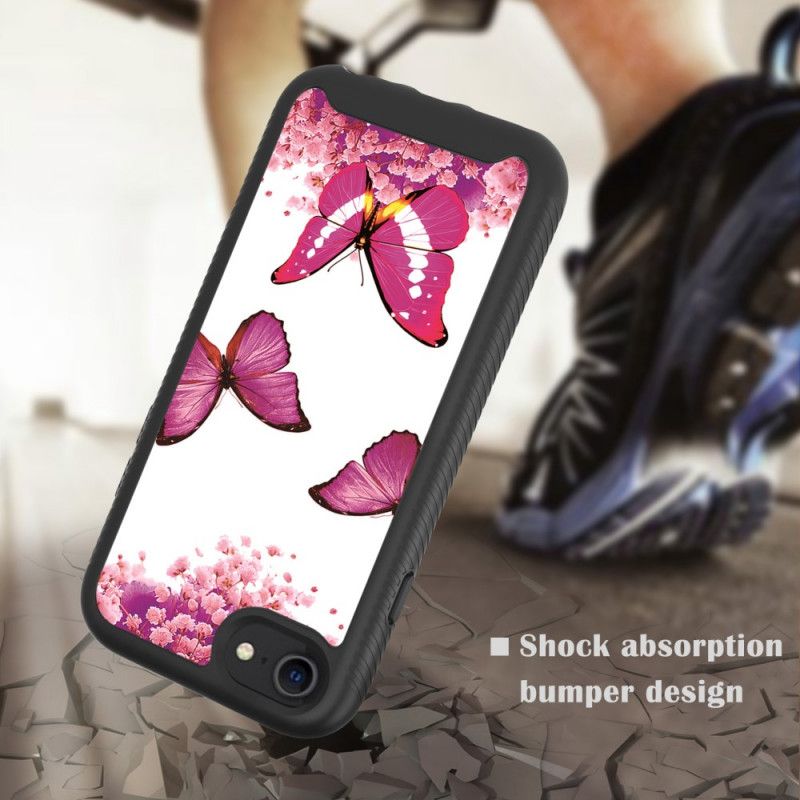 Hülle iPhone 7 / 8 / SE 2 Rot Doppelter Schmetterlingsschutz