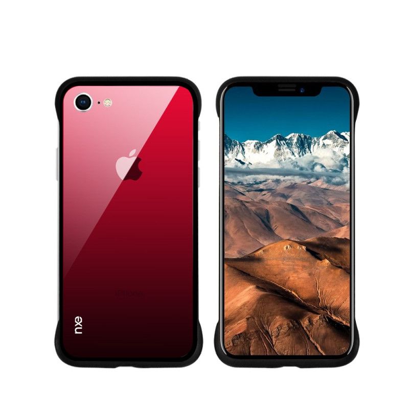 Hülle iPhone 7 / 8 / SE 2 Rot Nxe Gehärtete Glasfarben