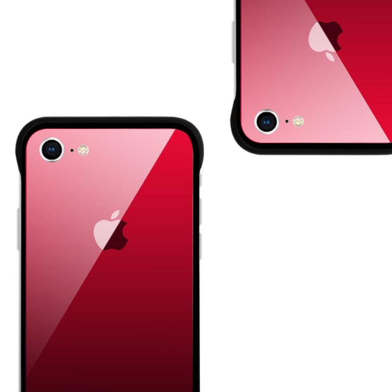 Hülle iPhone 7 / 8 / SE 2 Rot Nxe Gehärtete Glasfarben