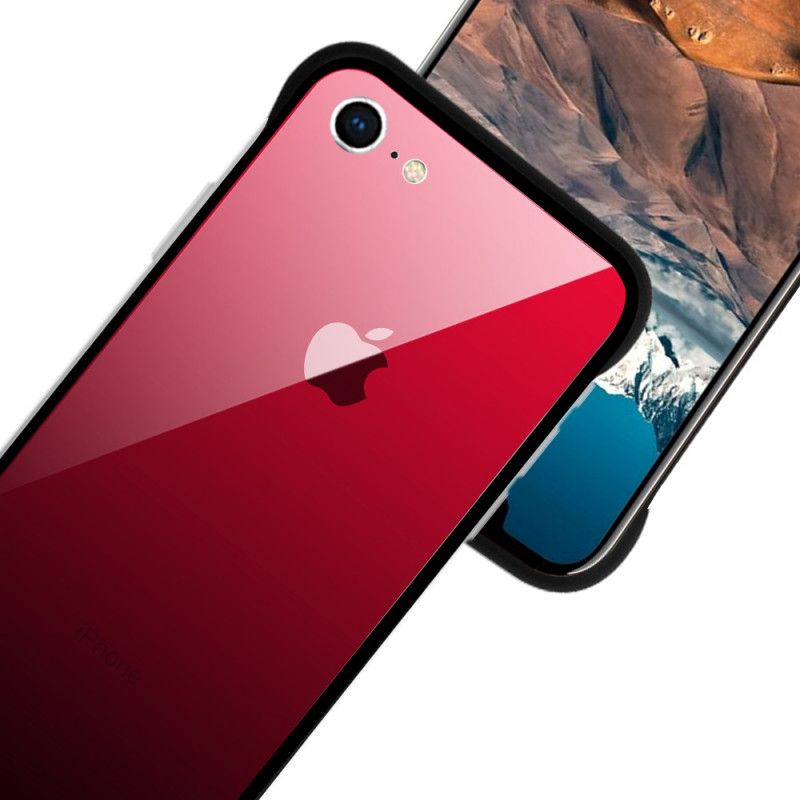 Hülle iPhone 7 / 8 / SE 2 Rot Nxe Gehärtete Glasfarben