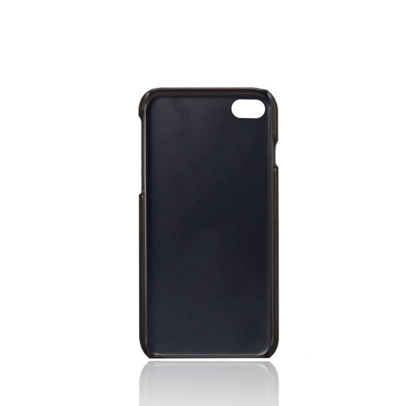 Hülle iPhone 7 / 8 / SE 2 Schwarz Doppelter Ksq Kartenhalter