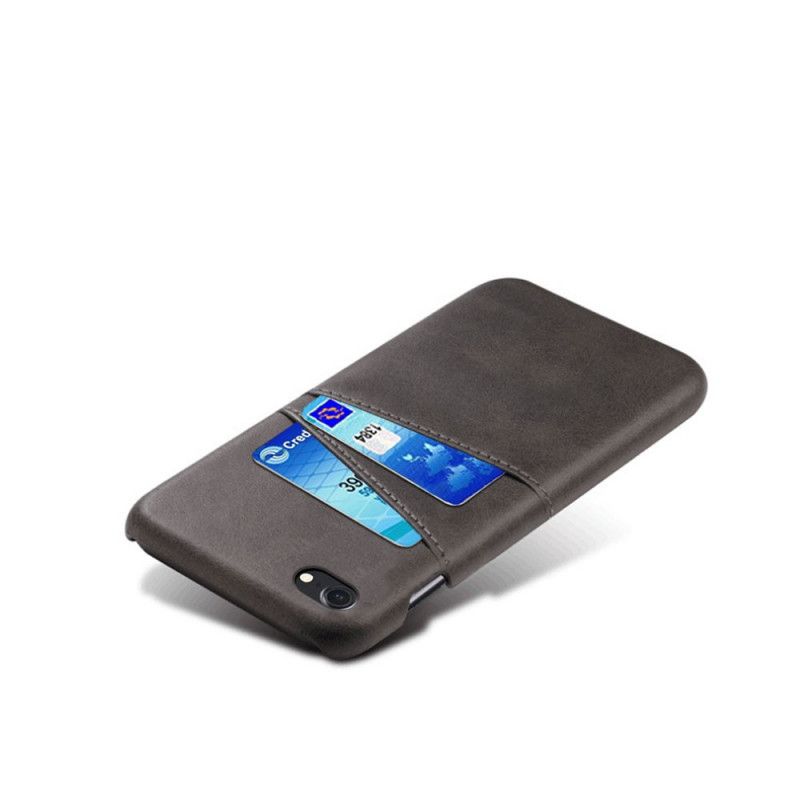 Hülle iPhone 7 / 8 / SE 2 Schwarz Doppelter Ksq Kartenhalter