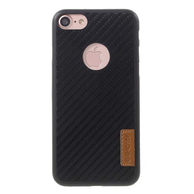 Hülle iPhone 7 / 8 / SE 2 Schwarz Lederstile Mit G-Etui