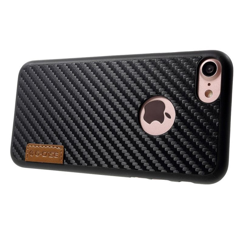 Hülle iPhone 7 / 8 / SE 2 Schwarz Lederstile Mit G-Etui