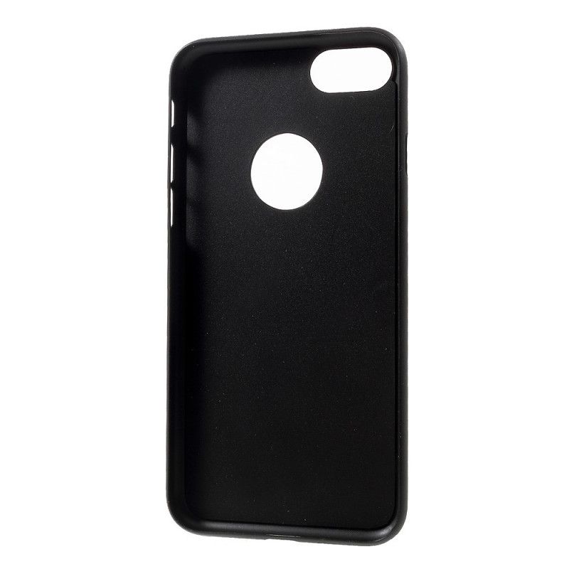 Hülle iPhone 7 / 8 / SE 2 Schwarz Lederstile Mit G-Etui