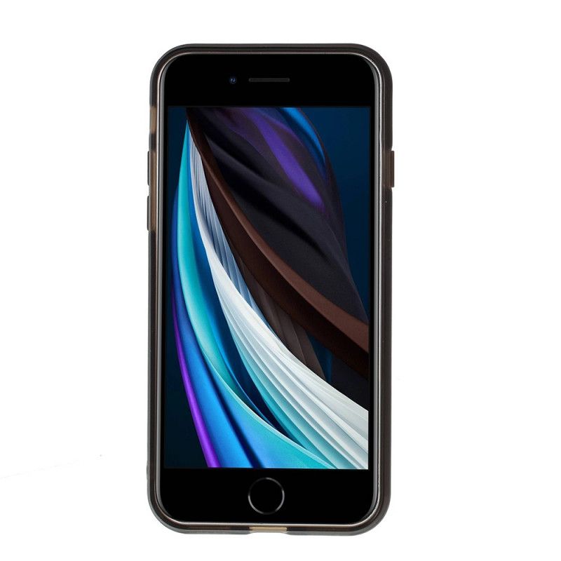 Hülle iPhone 7 / 8 / SE 2 Schwarz Magnetischer Drehring