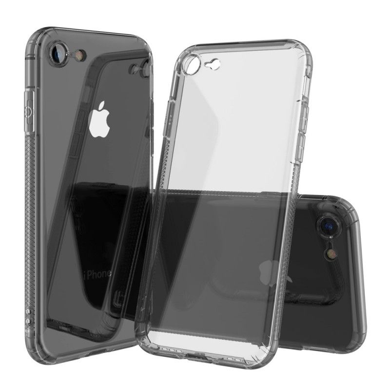 Hülle iPhone 7 / 8 / SE 2 Schwarz Transparente Leeu-Schutzkissen