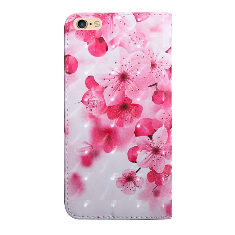 Lederhüllen iPhone 7 / 8 / SE 2 Rosa Blüten