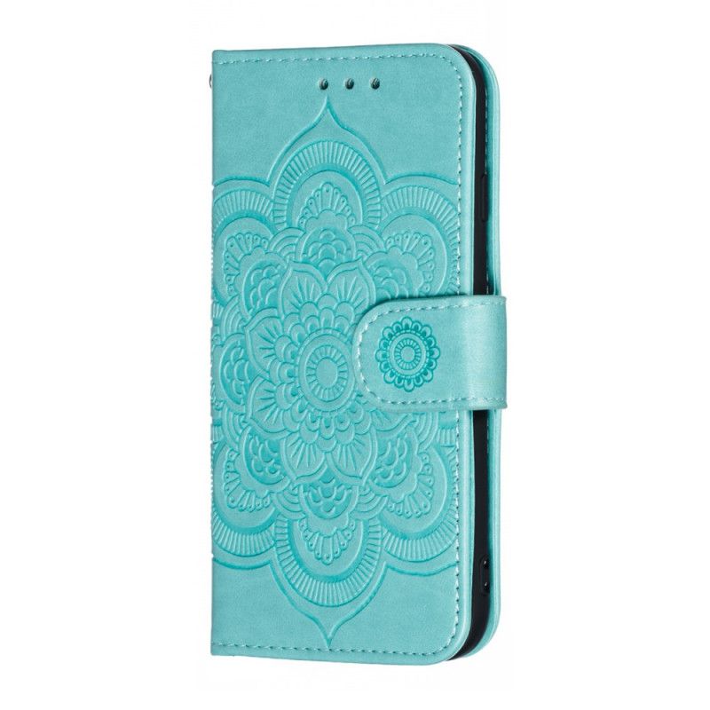 Lederhüllen iPhone 7 / 8 / SE 2 Schwarz Gesamtes Mandala