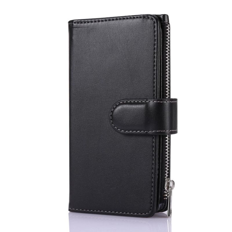 Lederhüllen iPhone 7 / 8 / SE 2 Schwarz Multifunktions-Business-Wallet