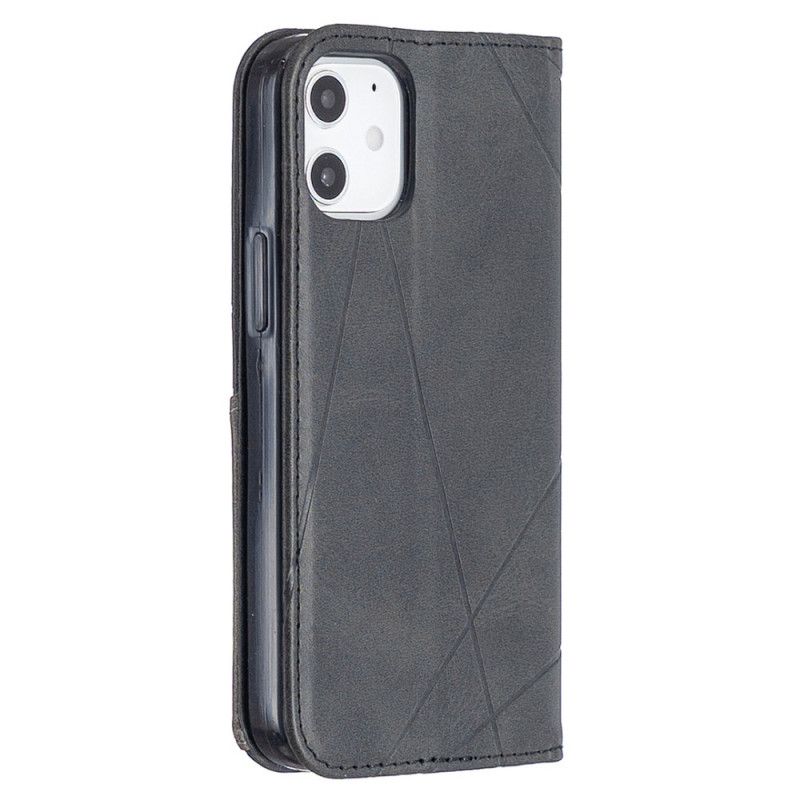 Flip Case Für iPhone 12 Mini Schwarz Künstlerstil