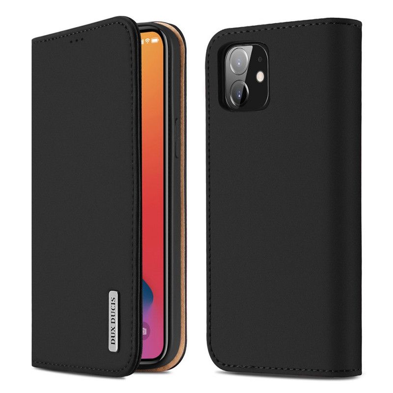 Flip Case Für iPhone 12 Mini Schwarz Wunschserie Dux-Ducis