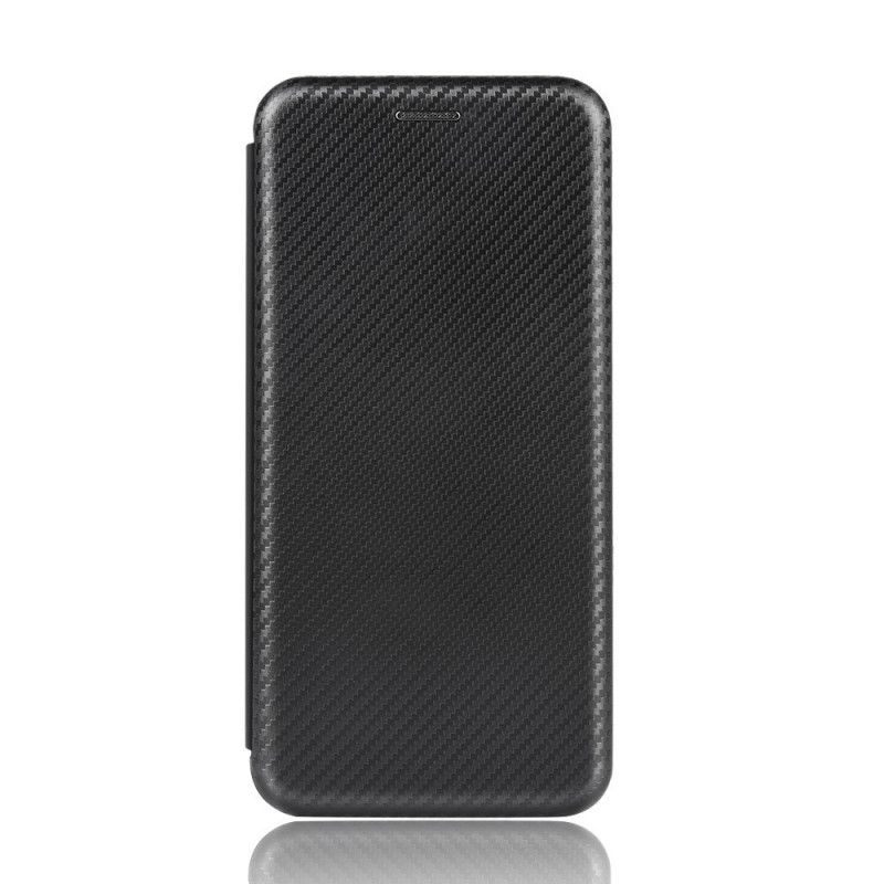 Flip Case iPhone 12 Mini Schwarz Handyhülle Kohlefaser