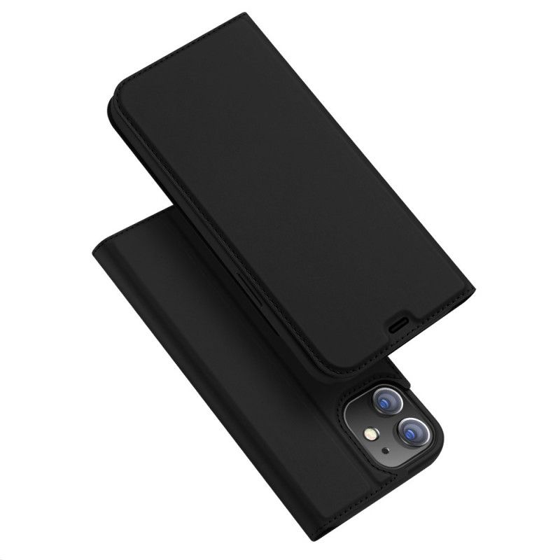 Flip Case iPhone 12 Mini Schwarz Haut Pro Serie Dux Ducis