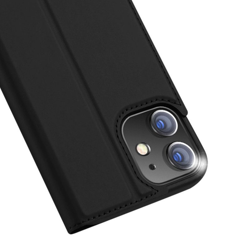 Flip Case iPhone 12 Mini Schwarz Haut Pro Serie Dux Ducis