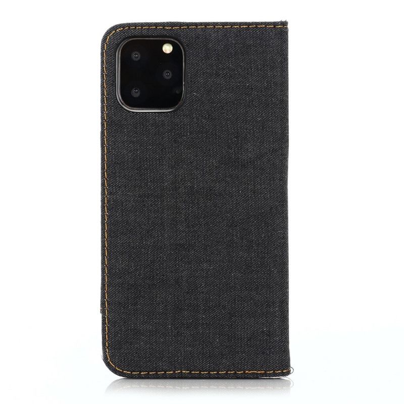 Flip Case iPhone 12 Mini Schwarz Kartenhalter Mit Jeanstasche Vorne