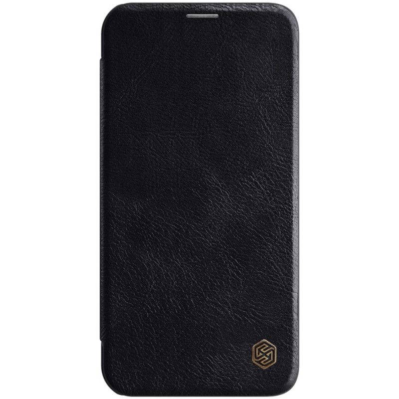 Flip Case iPhone 12 Mini Schwarz Nillkin Qin Serie