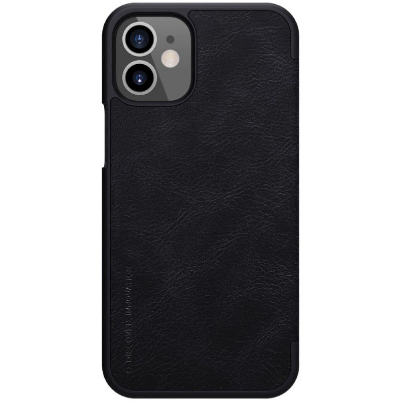 Flip Case iPhone 12 Mini Schwarz Nillkin Qin Serie