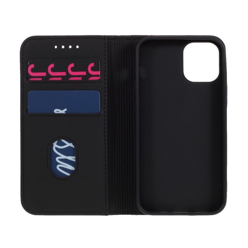 Flip Case iPhone 12 Mini Schwarz Unterstützungskarteninhaber