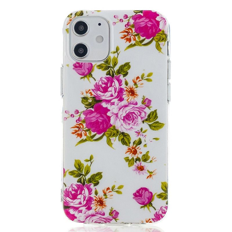 Hülle Für iPhone 12 Mini Fluoreszierende Freiheitsblumen