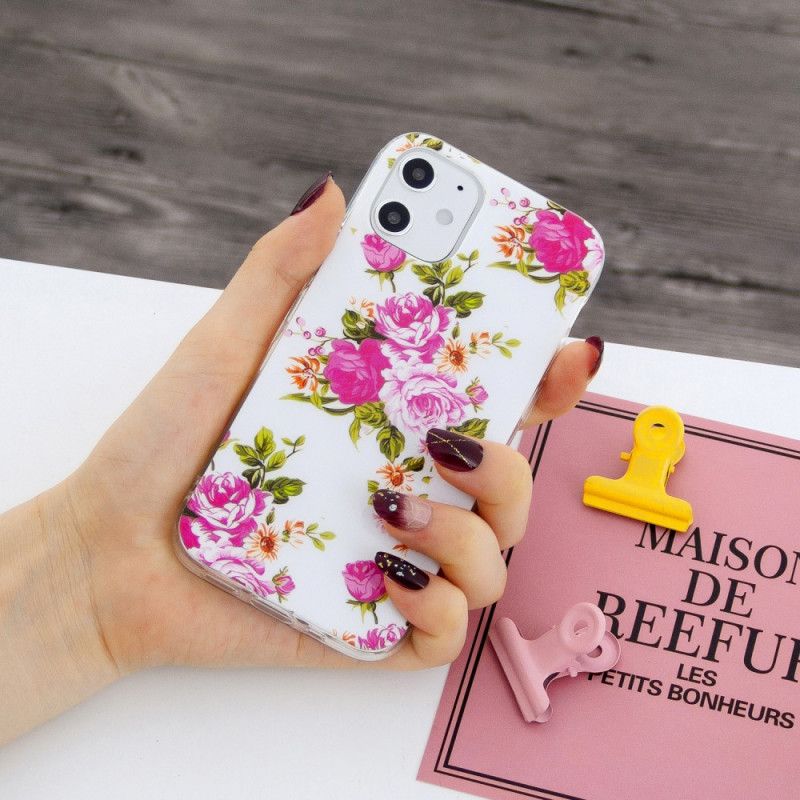 Hülle Für iPhone 12 Mini Fluoreszierende Freiheitsblumen